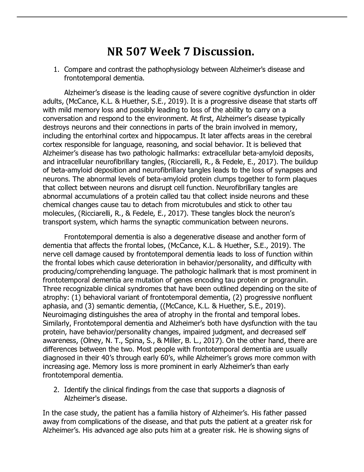 Preview image of NR 507 Week 7 Discussion. document